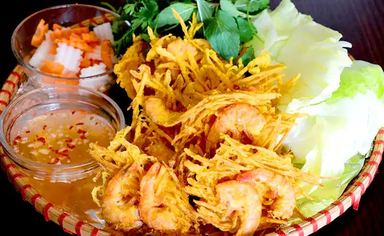 bánh tôm chiên bình ba