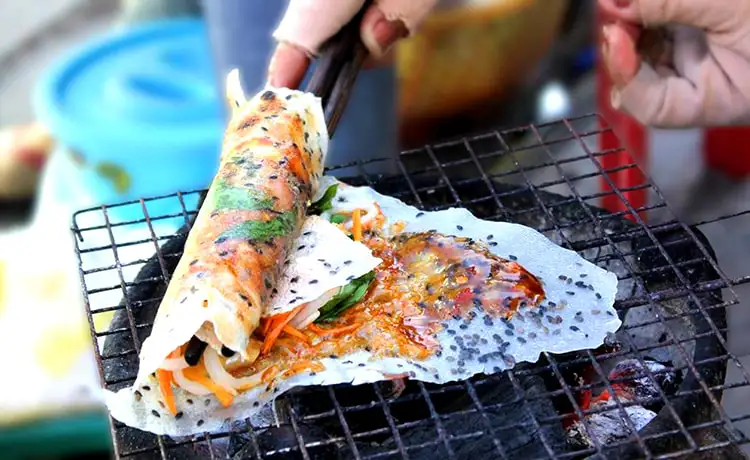 bánh tráng nướng mắm ruốc bình ba