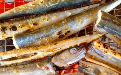 Cá xương xanh nướng bẹ chuối Nam Du