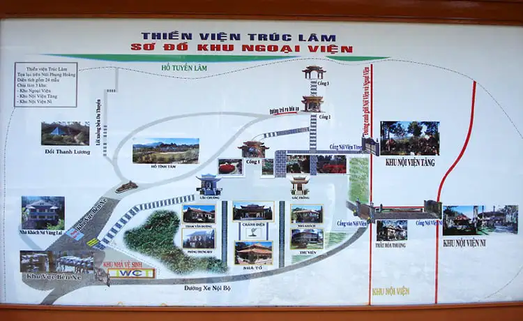 bản đồ thiền viện trúc lâm đà lạt