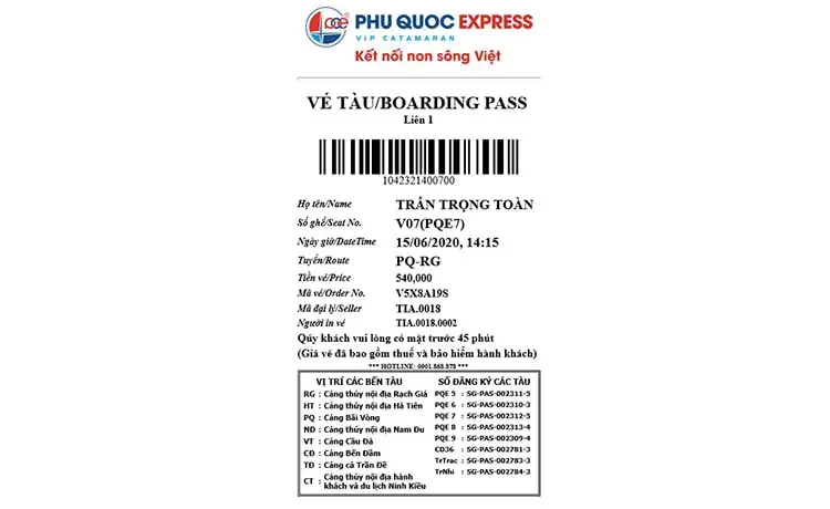 vé điện tử tàu Rạch Giá - Hòn Sơn vé điện tử tàu Rạch Giá - Hòn Sơn